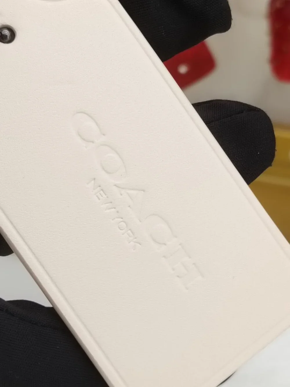 Coach leather tag